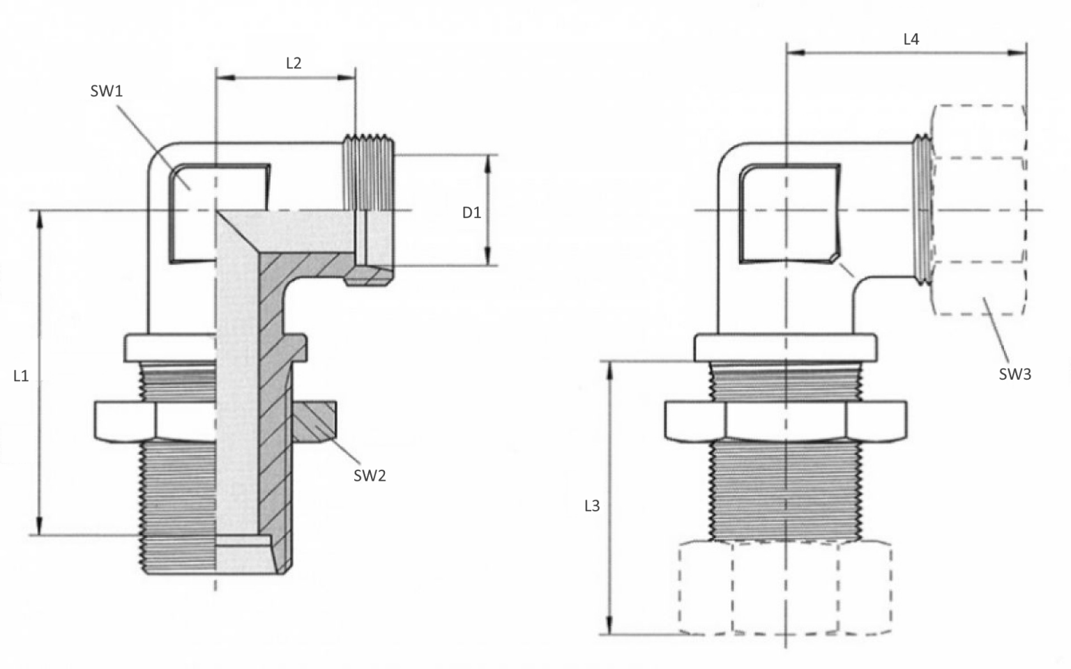 ELBOW BULKHEAD FITTING Hydynamic Holland